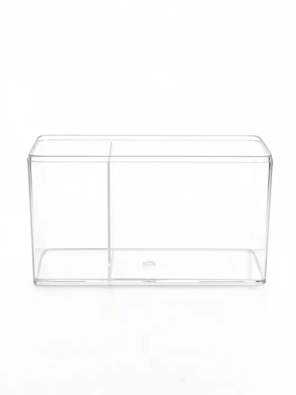 Аквариум настольный, 1.5 л, 17&times;8&times;10 см, с отсеком, чёрный