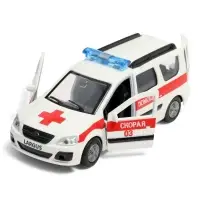 Машина металл. "LADA Largus" Скорая, 12 см, инерц, в кор