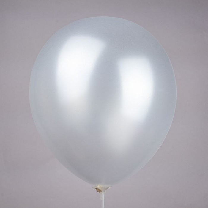 Шар латексный 10 Шар латексный 10" Белый, перламутр, набор 50 шт.