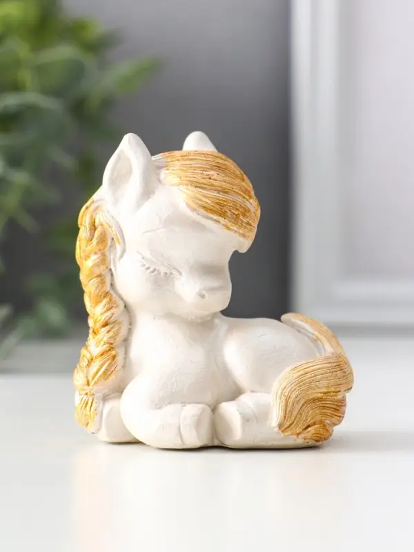 Фигура «Пони с косой», 6.5×6×4 см, перламутр