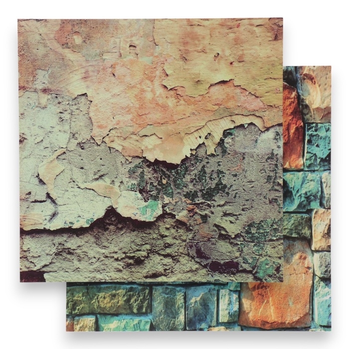 Фотофон двусторонний картон плотность 350 гр Фотофон двусторонний картон плотность 350 гр "Каменная кладка" 50х50 см