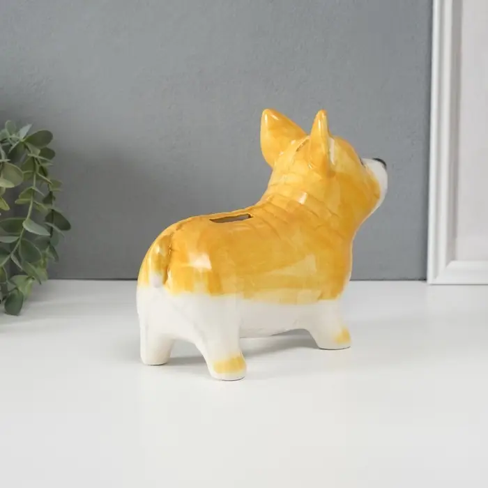 Копилка для денег &laquo;Корги-шарик&raquo;, керамика, 8.2&times;23.4&times;15.7 см