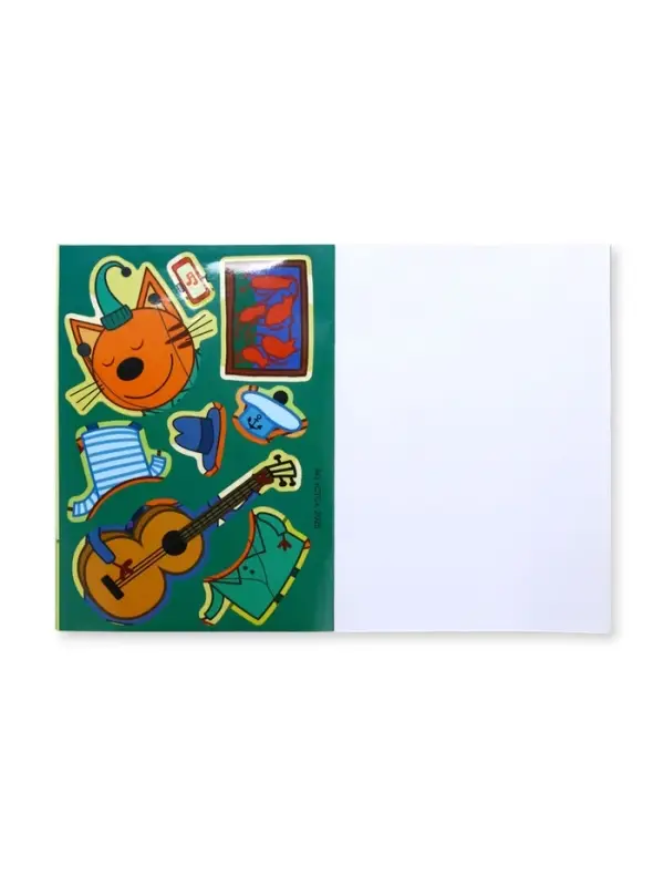 Книжка &laquo;Аппликации наклейками&raquo;, А5, 12 стр., Три кота