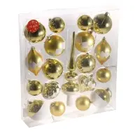 Ёлочные игрушки &laquo;Льдинки&raquo;, новогодние, набор 19 шт., бело-золотой