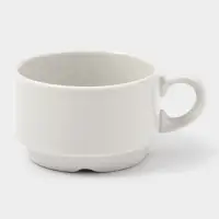 Чашка Дулевский фарфор &laquo;Белая&raquo;, 170 мл, d=8.3 см, штабелируемая, белая