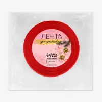 Лента капроновая &laquo;Снежинки&raquo;, 40 мм, 23&plusmn;1 м, красная