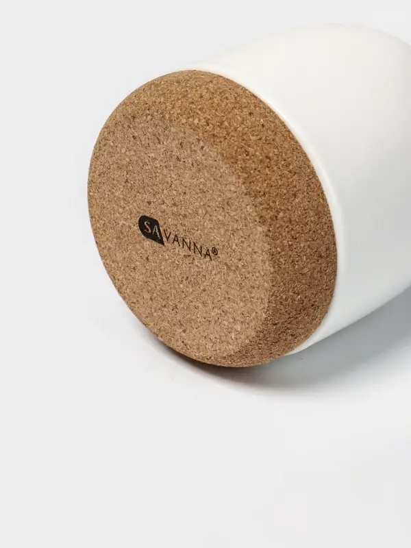 Набор для ванной SAVANNA &laquo;Пробка&raquo;, 3 предмета, дозатор для мыла, стакан, мыльница