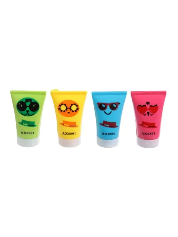 Точилки с контейнером &laquo;Тюбик&raquo;, набор 4 штуки, МИКС