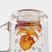 Набор детской посуды &laquo;Утята&raquo;, 3 предмета: кружка, салатник, тарелка, стекло, прозрачный