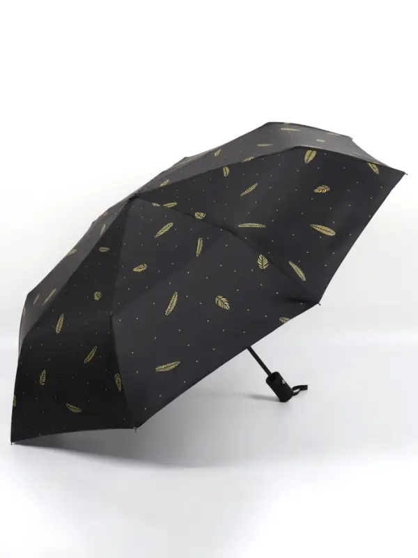 Зонт автоматический &laquo;Перья&raquo;, ветроустойчивый, 3 сложения, 8 спиц, R=48/55 см, d=96 см, МИКС