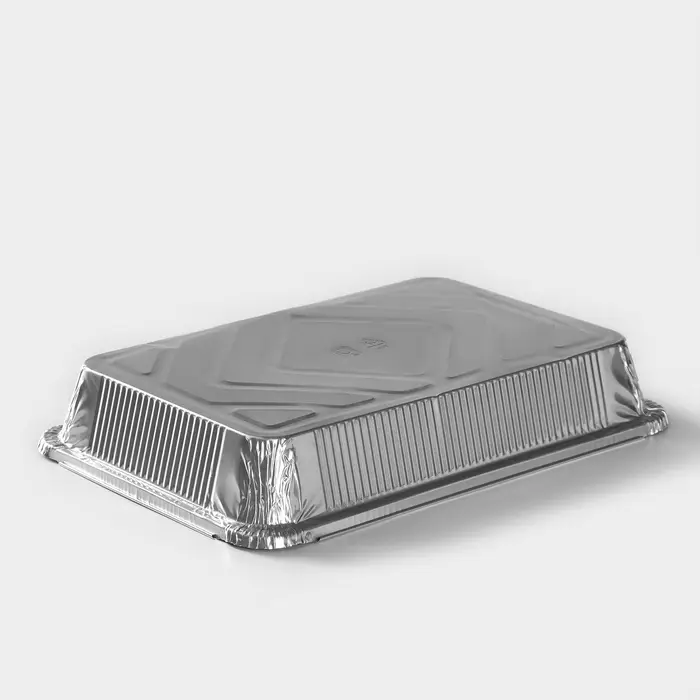 Форма для выпечки и запекания Доляна, 2.235 л, 31&times;21&times;5.5 см, 2 шт., фольга, серебристая
