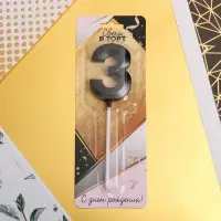 Свеча для торта, цифра «3», 11,5 х 2,3 см
