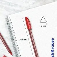 Ручка шариковая ErichKrause. U-108 Original Stick, красный стержень, узел 1 мм