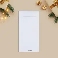 Конверт для денег, «Happy New Year», тиснение, дизайнерская бумага, 11 х 22 см
