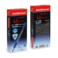 Ручка шариковая ErichKrause U-109 Classic Stick&Grip, узел 1.0 мм, чернила синие, резиновый держатель, длина линии письма 1000 метров Ручка шариковая ErichKrause U-109 Classic Stick&Grip, узел 1.0 мм, чернила синие, резиновый держатель, длина линии письма 1000 метров