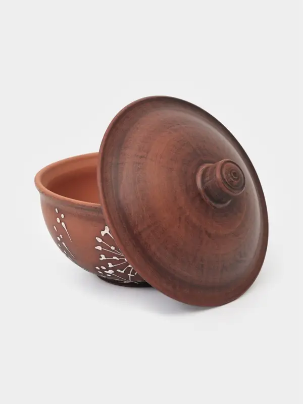 Кокотница &laquo;Одуванчик&raquo;, 700 мл, 15&times;15&times;14 см, красная глина