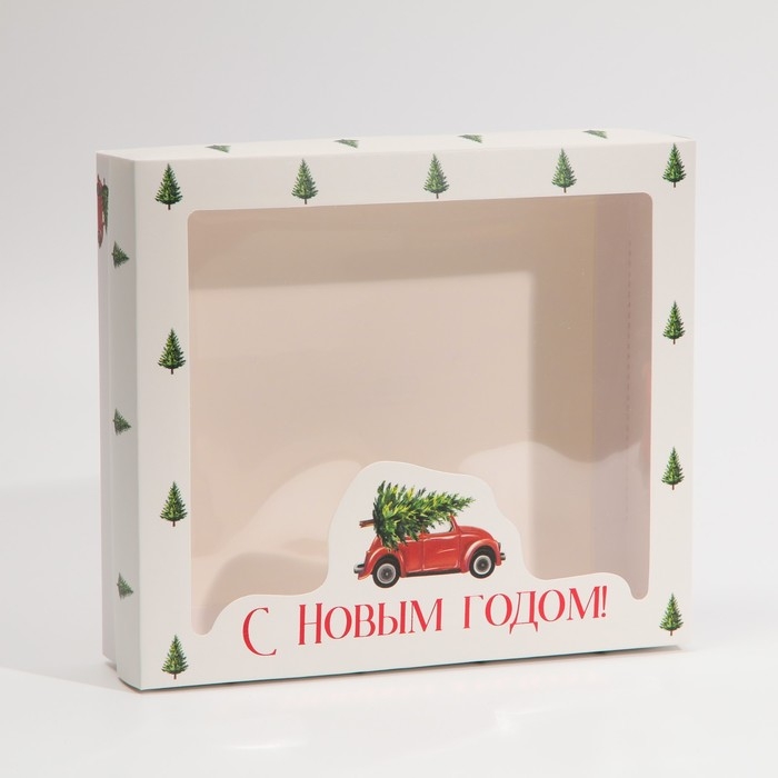 Коробка подарочная новогодняя складная «Машина», 23.5 х 20.5 х 5.5 см, Новый год Коробка подарочная новогодняя складная «Машина», 23.5 х 20.5 х 5.5 см, Новый год