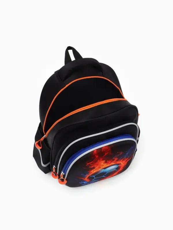 Рюкзак школьный, с эргономичной спинкой, 3 отделения, средний &laquo;Футбол&raquo;