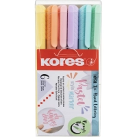 Набор маркеров кисть Kores PastelStyle 6 пастельн цв в прозр пласт кор21462