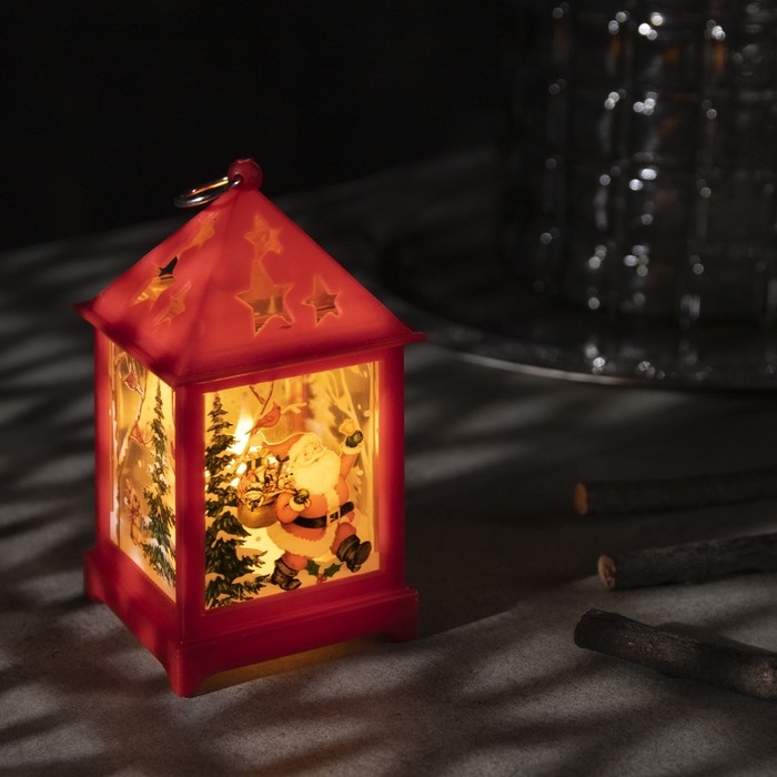 Светодиодная фигура «Фонарь с Дедом Морозом» 6 × 13 × 6 см, пластик, батарейки AG13х3 (в комплекте), свечение тёплое белое Светодиодная фигура «Фонарь с Дедом Морозом» 6 × 13 × 6 см, пластик, батарейки AG13х3 (в комплекте), свечение тёплое белое