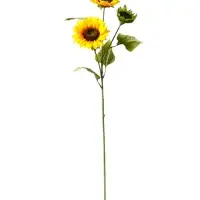 Цветы искусственные &laquo;Куст подсолнухов&raquo;, h=87 см, d=16 см
