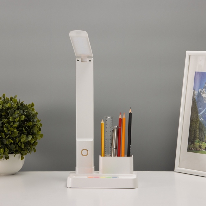 Лампа настольная Лампа настольная "Отличник" 5Вт LED 2700-6500К USB 1200mAh диммер 16х10х30см