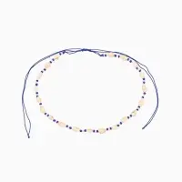 Ожерелье "Халия" длина 35 см, цв. синий Ожерелье "Халия" длина 35 см, цв. синий