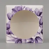 Коробка подарочная самосборная с окном &laquo;Цветы&raquo;, 11.5&times;11.5&times;3 см