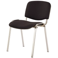 Стул 0MX_UA_EChair Rio(ИЗО/ISO) хром, ткань черная С-11, поперечина 18