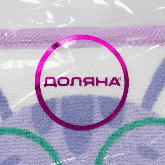 Мочалка детская для купания Доляна &laquo;Котёнок&raquo;, 12&times;8 см, фиолетовая