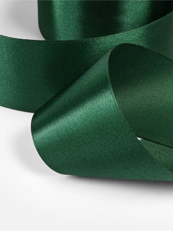 Лента атласная, 50 мм, 23&plusmn;1 м, тёмно-зелёная №128
