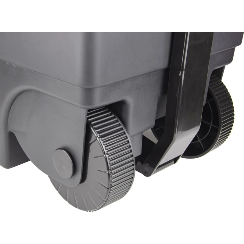 Контейнер-бак мусорный IDEA 85л с педалью на колесах серая крышка