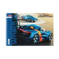 Альбом для рисования BLUEsupercar А4, 32 листа, на гребне, плотность листов 100 г/м&sup2;, обложка из мелованного картона, МИКС