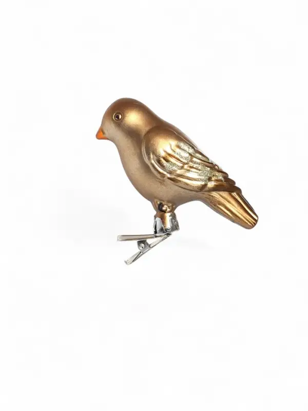 Ёлочные игрушки 2 шт. &laquo;Зимнее волшебство. Воробушек&raquo; пластик, 9&times;4 см, коричневый