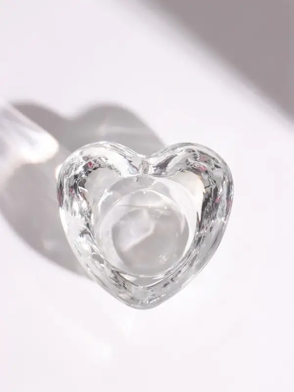 Подсвечник стеклянный &laquo;Сердце&raquo;, d=4 см, прозрачный