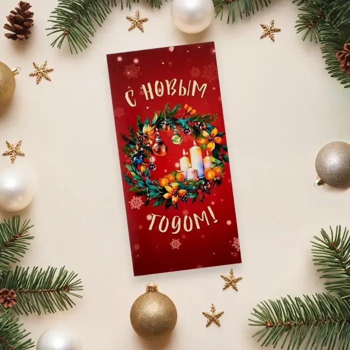 Конверт для денег «С Новым Годом!», 16×8 см Конверт для денег «С Новым Годом!», 16×8 см