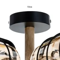 Светильник потолочный BayerLux &laquo;Моана&raquo;, Е27, 5&times;40 Вт, 43&times;14&times;21 см, чёрный