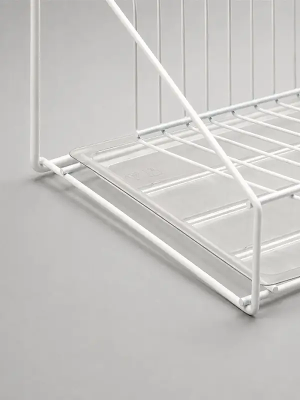 Сушилка для посуды с поддоном, 38.5&times;38.5&times;24 см, белый