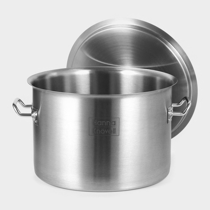 Кастрюля из нержавеющей стали Hanna Knovell с крышкой, 15 л,d=30 см, h=20 см, толщина стенки 0,8 мм