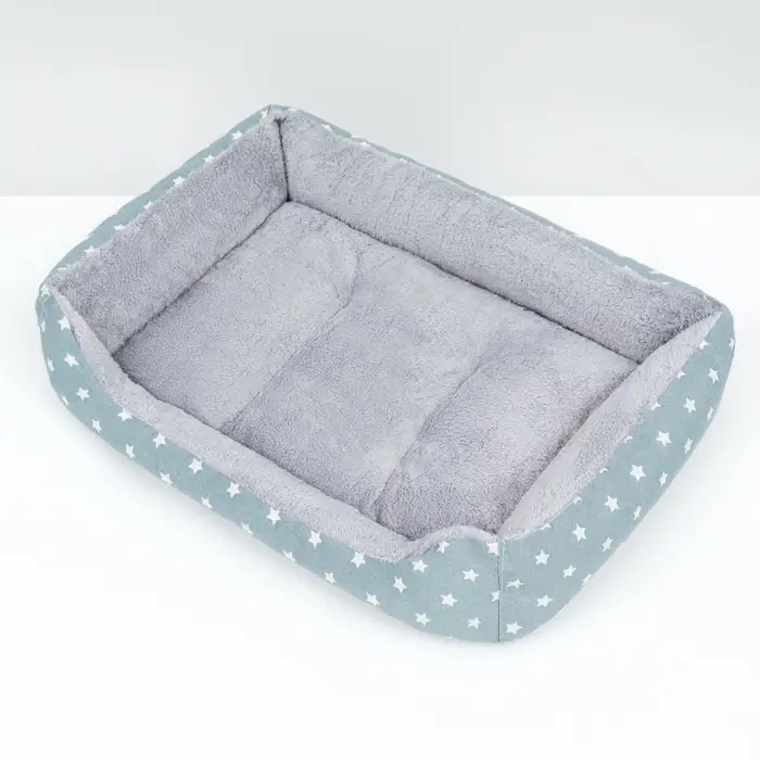 Лежанка для животных &laquo;Звезды&raquo;, 60&times;45&times;15 см, серая