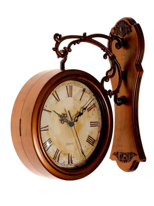 Часы настенные интерьерные &laquo;Сабатини&raquo;, двусторонние, на подвесе, плавный ход, 35&times;30 см, d=19.5 см, от батарейки 1хАА