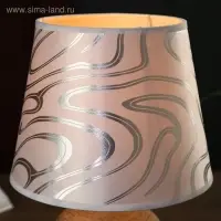 Абажур Е14, бело-серебристый, 20&times;20 см