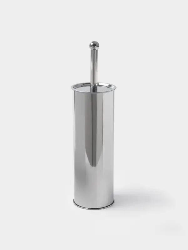 Ёршик для унитаза с подставкой, 9.5&times;9.5&times;37 см, хром