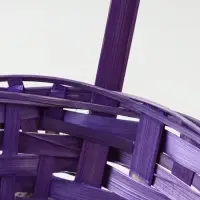 Корзина плетеная, D21 х 10/34 см, фиолетовый, бамбук