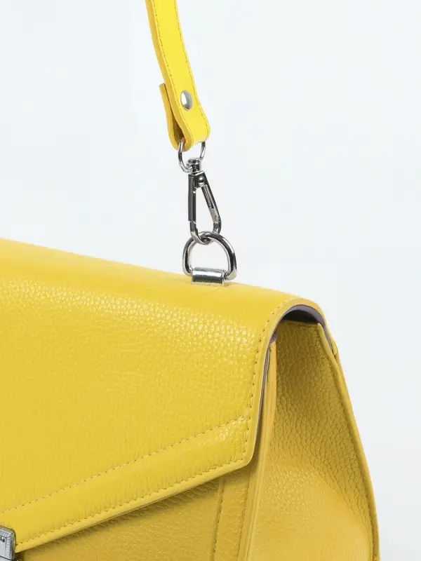 Ручка для сумки из экокожи, с карабинами, 125&times;1.8 см, жёлтая