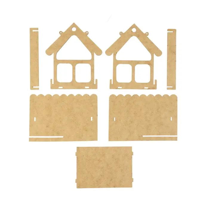 Кормушка - конструктор из ХДФ для птиц &laquo;Домик&raquo;, своими руками, 17&times;13&times;19.5 см, Greengo