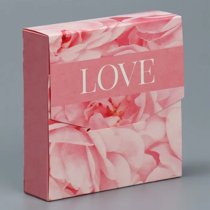 Коробка подарочная складная конверт, упаковка,«Розы», 15 х 15 х 4 см Коробка подарочная складная конверт, упаковка,«Розы», 15 х 15 х 4 см