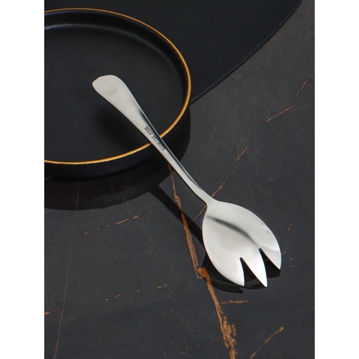 Вилка салатная из нержавеющей стали Доляна, h=19,8 см, толщина 2,2 мм, 410 сталь Вилка салатная из нержавеющей стали Доляна, h=19,8 см, толщина 2,2 мм, 410 сталь