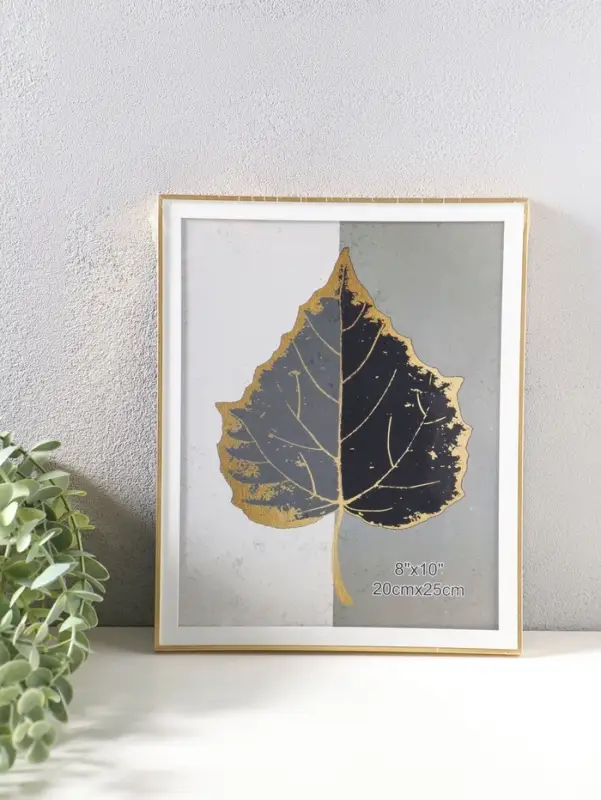 Фоторамка пластик 20х25 см "Современная классика" золото и белый 26х20,8х1,5 см