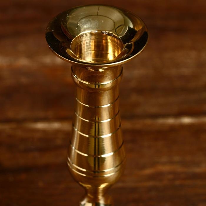 Подсвечник "Нико" латунь 8х8х15 см